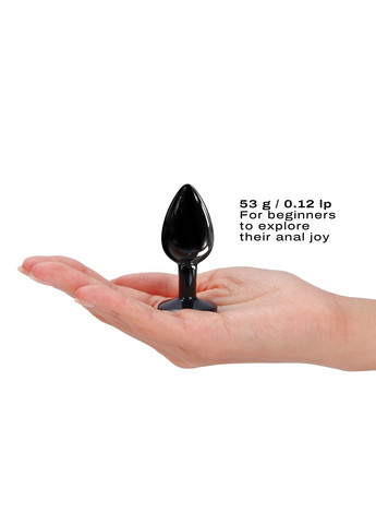 Металева анальна пробка з кристалом Diamond Plug Black S - CherryLove Dorcel (339868137)