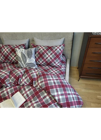 Постельное белье Крафт бордо, фланель(байка) Семейный размер, наволочки 70/70 No Brand (364219263)