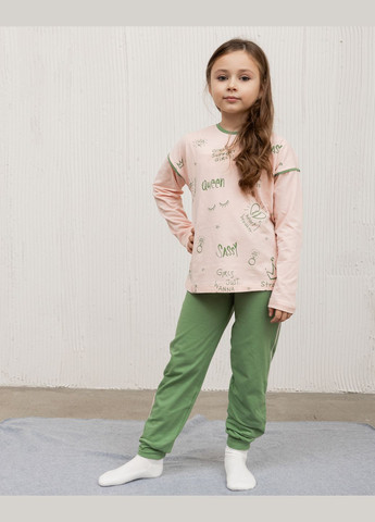 Персикова підліткова піжама на дівчинку зі штанами Nicoletta