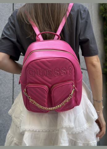 Женский рюкзак 069 Guess розовый No Brand (299077407)