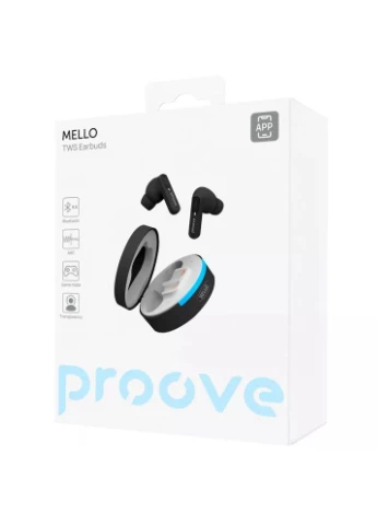 Беспроводные наушники Mello TWS с ANC (APP) black Proove (402622866)