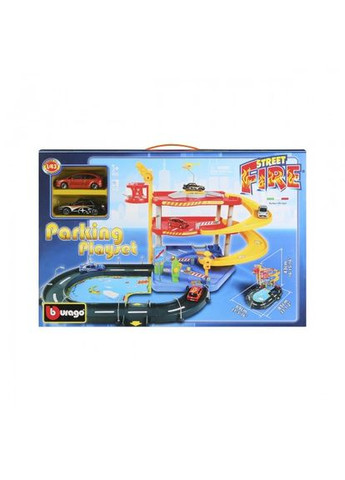 Игровой набор ГАРАЖ (3 уровня, 2 машинки 1:43) Bburago (315153452)