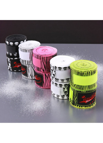 Бинти боксерські Another Boxer для ММА кікбоксингу тайського боксу з принтом Череп 5 м Чорні 2_1_5m_1C No Brand (371813624)