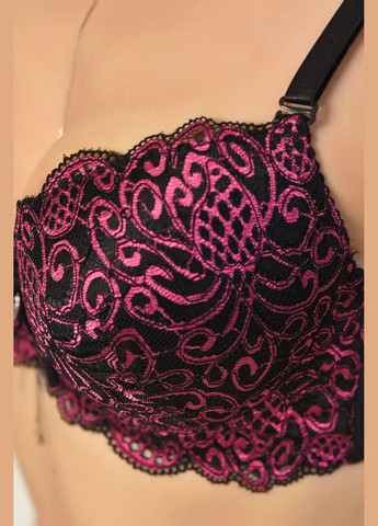 Чорний бюстгальтер жіночий чорного кольору чашка в Let's Shop поліамід