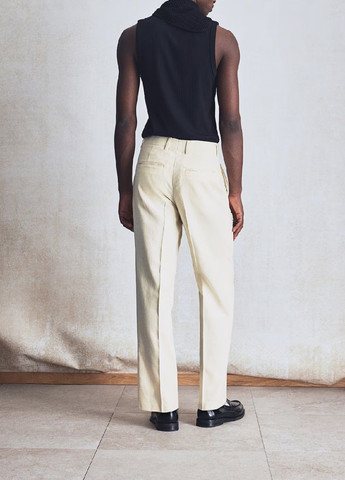 Молочные классические демисезонные брюки H&M