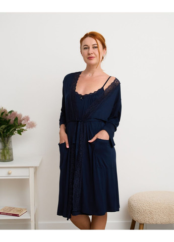 Комплект сорочка та халат Plus size Nicoletta (368754353)