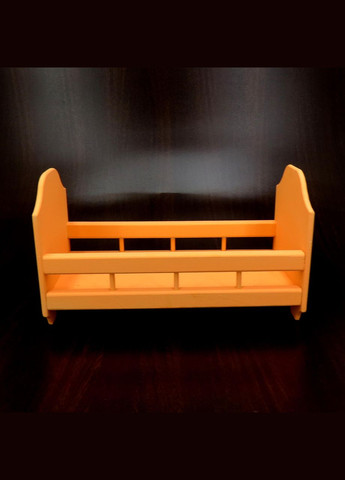 Кровать для кукол из дерева Рапунцель грейпфрут (КРТ-000254) No Brand (328605414)