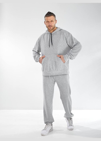 Серый демисезонный мужской костюм из двухнитки брючный Style Point