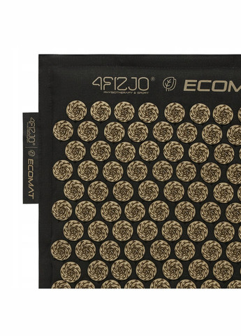 Коврик акупунктурный с подушкой Eco Mat Аппликатор Кузнецова Black/Gold 4FIZJO 4fj0179 (275653906)