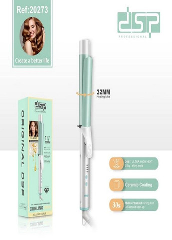 Плойка для завивки волос 20273 с керамическим покрытием 32мм Белый DSP (302243344)