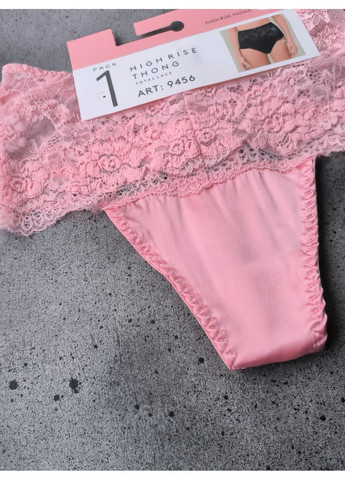 Трусики стринги с высокой посадкой (кружево+атлас+сеточка) No Brand (371687724)