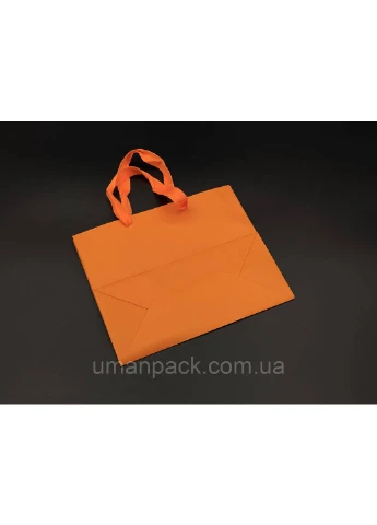 Подарочный пакет. Оранжевый с прозрачным окном. 24х20х11см HM furnitura (387823540)