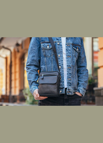 Сумка кожаная мужская черная через плечо IT-73302 Tiding Bag (298566493)