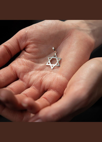Срібна підвіска Зірка Давида 132981 Oniks (264024346)