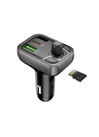 ОЗУ с FMмодулятором BC38 Flash Energy PD20W+QC3.0 car BT FM transmitter Black Borofone (299896910)