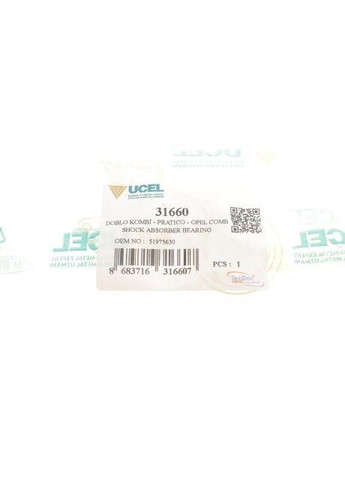 Подшипник амортизатора опорный Fiat Doblo 1.3-2.0D 10- UCEL 31660 (opt-om) No Brand (345769566)
