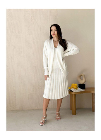 Молочный демисезонный кардиган Art Knit