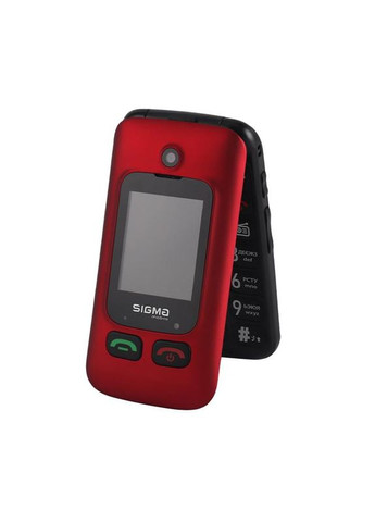 Мобильный телефон Comfort 50 Shell Duo Type-C Dual Sim Red/Black (4827798212516) Sigma mobile (370622262)