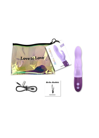 Вибратор-кролик Hello Rabbit Violet с гибким стволом и стимуляцией точки G, 2 мотора Love To Love (316163537)