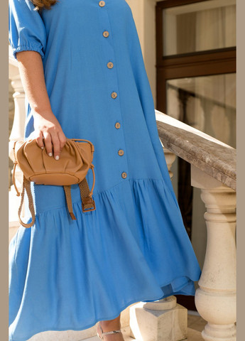 Голубое платье Minova однотонное