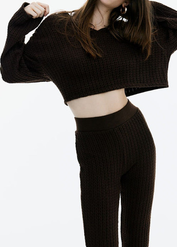 Темно-коричневый демисезонный свитер H&M