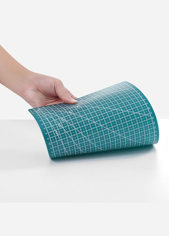 Мат для резки, формат А4, с разметкой, полиуретан, односторонний, толщина 1.5 mm Green No Brand (325432548)