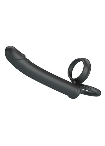 Кільце-насадка Pretty Love Moses для подвійного проникнення, чорна, 19 х 2.2 см No Brand (362044290)