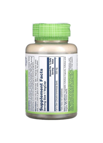 Натуральная добавка Cat's Claw 500 mg, 100 вегакапсул. Solaray (362024622)