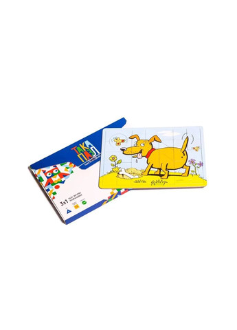 Дитячи Пазли 3 в 1 "Синя, песик" 960193 20 елементів Така Мака (304410584)