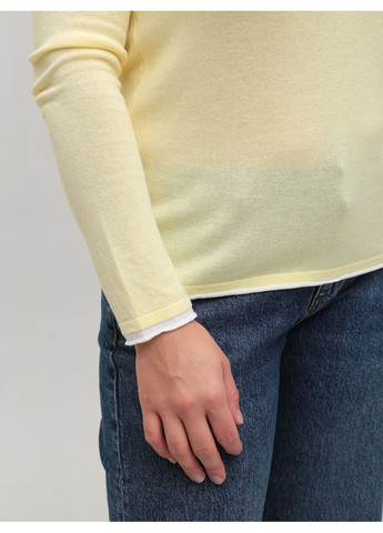 Жіночий лонгслів-сітка жовтий прямий Karon (361267829)