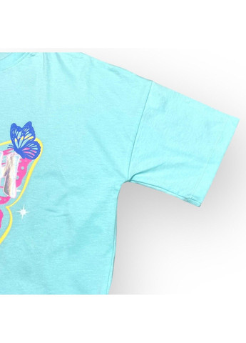 Сірий костюм комплект футболка+шорти дитячий підлітковий літній бавовняний на дівчинку ліло і стіч, бірюзовий, рожевий Primark