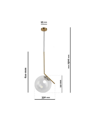Підвісний світильник 9163816-1 BRZ+CL (LVS3746) Levistella (305754942)