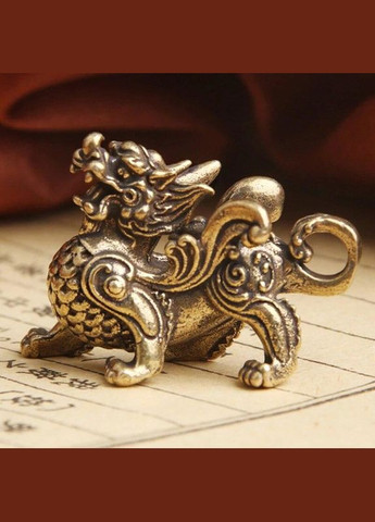 Ретро креативный из латуни брелок с драконом и императорскими монетами для ключей и автоключей No Brand (281548075)