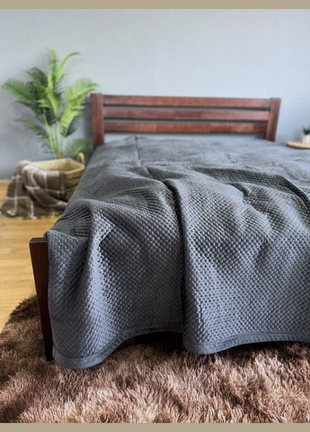 Покрывало Soty велюр евро 200х220 см Графитовое No Brand (316714560)