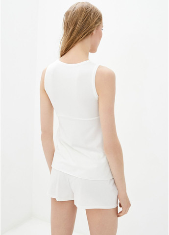 Молочная всесезон пижама женская с шортами, молочного цвета с кружевом в тон. майка + шорты ORA