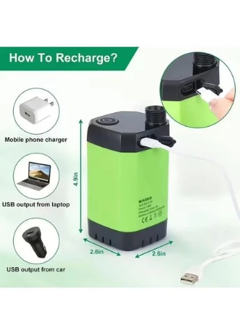 Портативний душ із електричним насосом Lixada 9000 mAh з насосом Mirascreen (391606566)