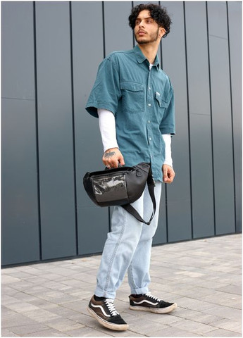 Большая черная мужская поясная сумка бананка DynamicDart (R-80461001m-VS) Sambag (302450272)