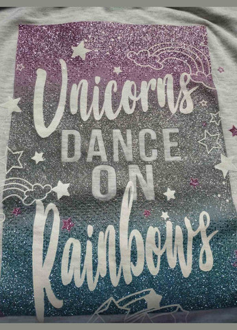 Світло-сіра дитяча футболка для дівчинки 5-6 років великобританія розмір 116 Matalan