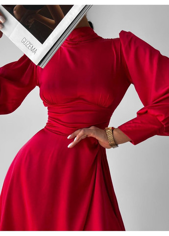 Червона жіноча ошатна шовкова сукня Nositi