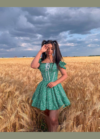 Зелена повсякденний сукня DK/DL Мода без кордонів в горошок