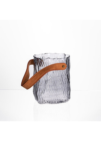 Ваза сумочка с ручкой 12×8.5×16 (см) декоративная стеклянная ваза для цветов 800 (мл) HP-19-154-2 Yiwu (371161090)