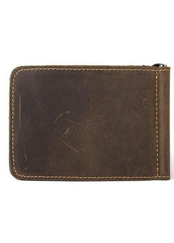 Компактный зажим для денег с 4 слотами для карточек из натуральной кожи коричневый (sku_14935) No Brand (329901820)