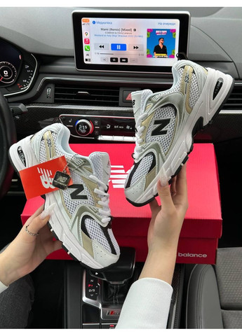 КРОССОВКИ ЖЕНСКИЕ NEW BALANCE 530 WHITE GOLD BLACK PREMIUM НЬЮ БЕЛАНС 530 No Brand чёрные демисезоны (368854833)