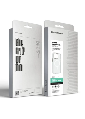 Чохол Unit MagSafe для Apple iPhone 14 Pro Max Matte Clear Silver (ARM70438) KLB ArmorStandart (390056696)