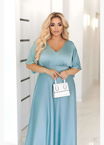 М'ятна кежуал, святковий, коктейльна, вечірня 42-70р електрик сукня в підлогу довге плаття батал вечірня святкова ошатна Україна однотонна