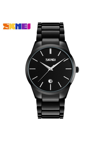 Чоловічий годинник 9140 чорні з чорним циферблатом Skmei (313653729)