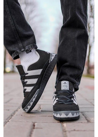 Чорні Осінні кросівки чоловічі adidas adimatic neighborhood black white адідас адіматік No Brand
