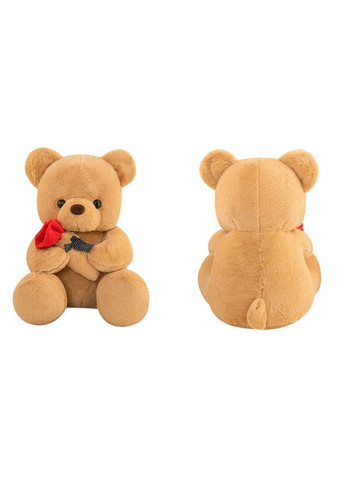 Мягкая плюшевая игрушка медведь бежевый с розой (TA0094_2) No Brand (325700031)