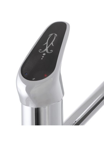 Смеситель для умывальника Magic 555 (излив 15 см) (черная ручка) (CR0131) Cron (322005232)