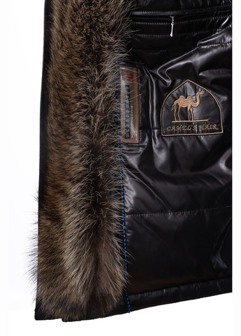 Черная зимняя куртка на верблюжьей шерсти мужская uf 2319 черная Freever